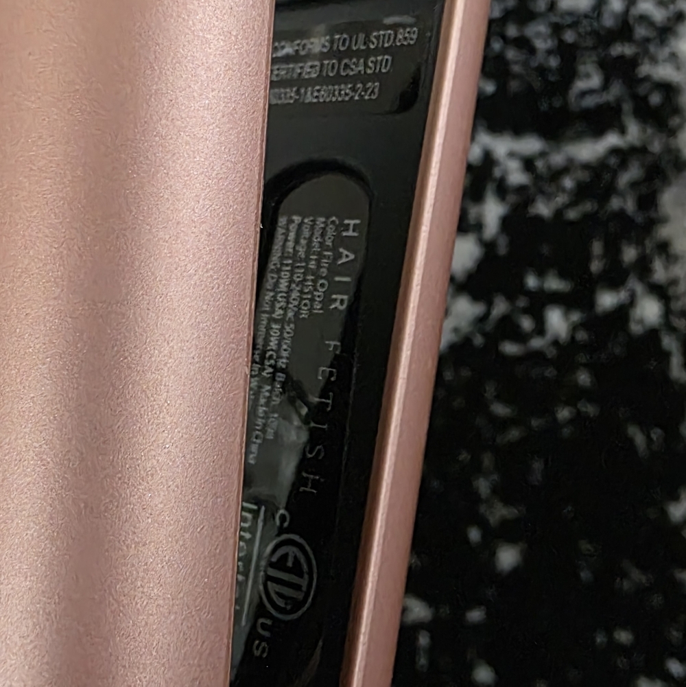Hair Fetish Hedonist 1.25" Flat Iron with Japanese Tourmaline Plates Fire Opal - Picture 10 of 11